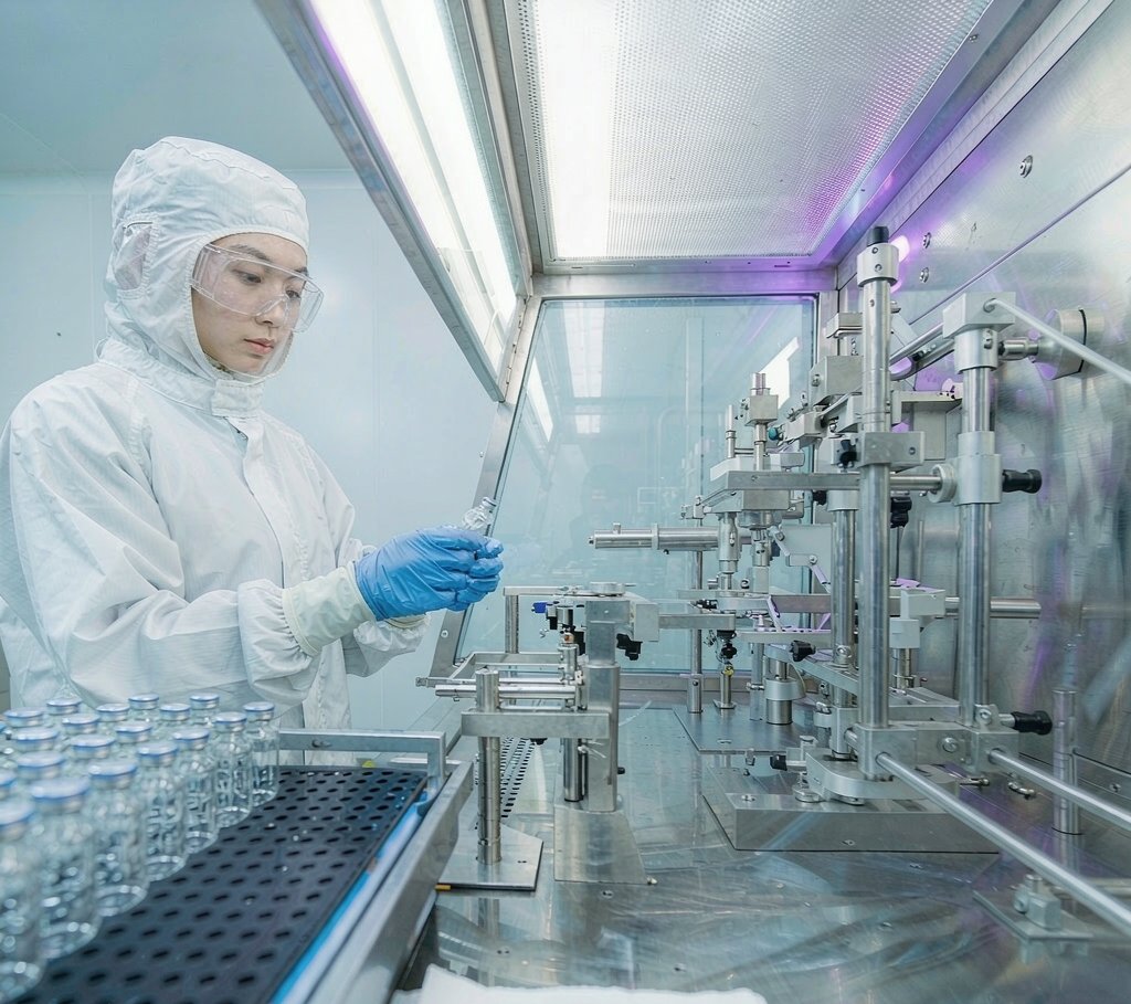 Aseptic processing in an ISO 5 clean zone
